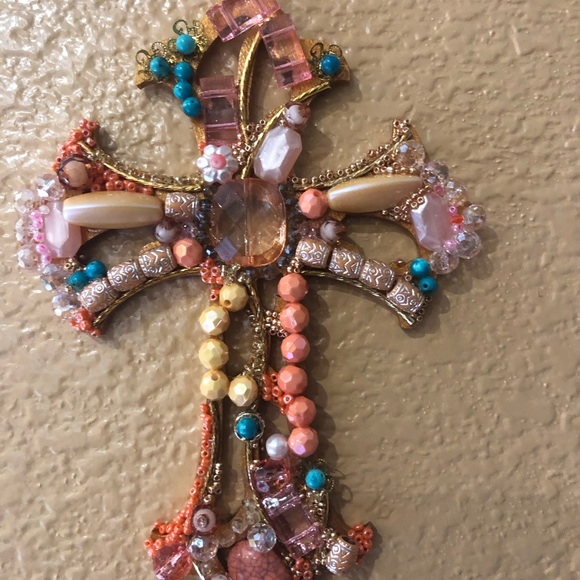 Hand made decorative vintage cross - Picture 4 of 8